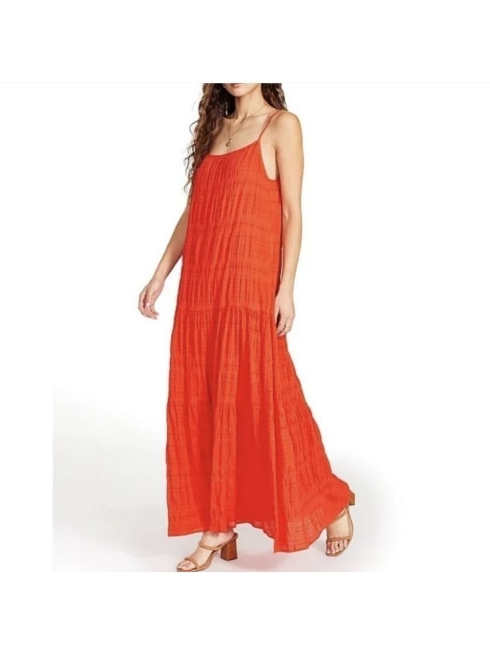 BB Dakota Steve Madden Roman Holiday Maxi Dress Hibiscus Red